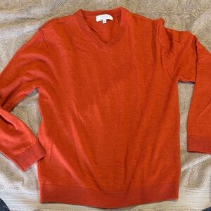 Merino wool Orange v neck